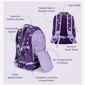 Bentgo Kids Unicorn Backpack - Purple